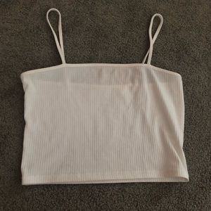 White cropped tank top